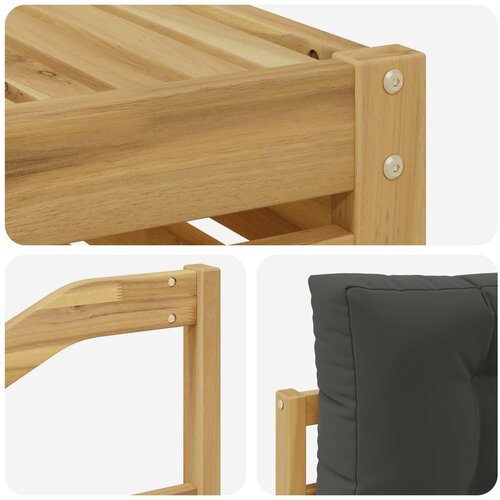  Set vanjskih sofa 7 kom. Bijela i antracit Poliester Slike