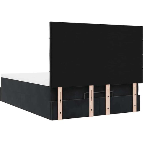  Otomanski krevet s madracima&amp;amp;amp LED crni 140x190 cm bar&amp;scaron;unasti Slike
