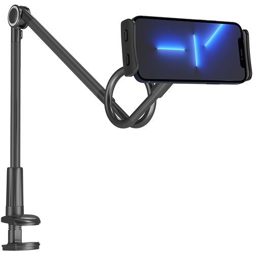 Wozinsky adjustable black desk mount holder for phones and tablets, (21740385) Slike