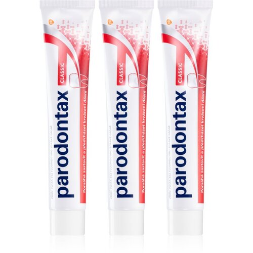 Parodontax Classic zobna pasta proti krvavitvi dlesni brez fluorida 3x75 ml Cene