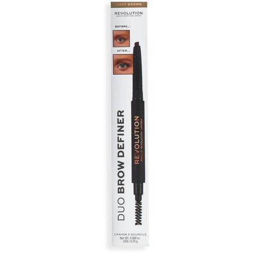 Makeup Revolution Revolution Duo Brow Definer olovka za obrve Light Brown 0,25g Cene