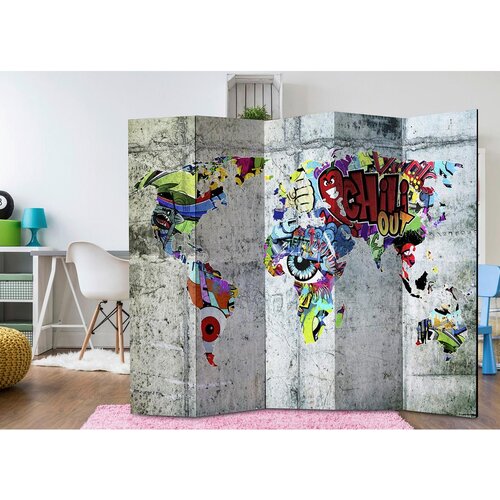 Artgeist Paravan Graffiti World I, 5-Delni, Dvostranski Slike
