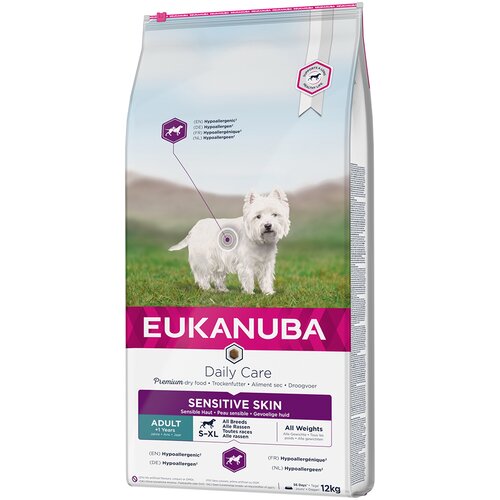 Eukanuba Daily Care Adult Sensitive Skin - 12 kg Cijene