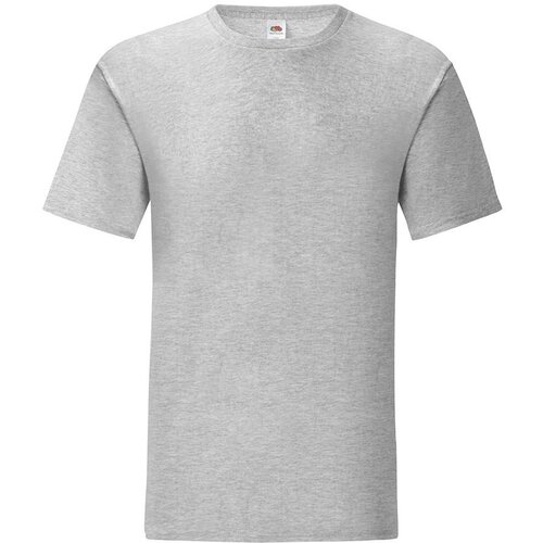 Fruit Of The Loom Grey Iconic Combed Cotton T-shirt Cene