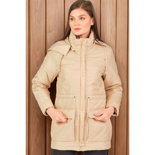 Dewberry Z6703 WOMEN&amp;#039;S TOPPER-PLAIN BEIGE Slike