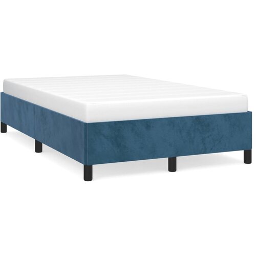 VidaXL Posteljni okvir temno moder 120x190 cm žamet Slike