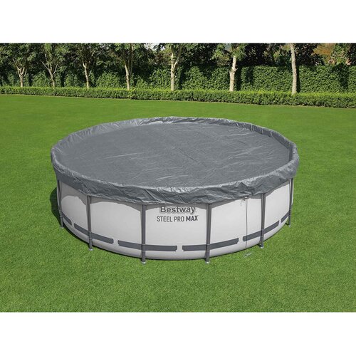 Bestway Pokrivač za bazen &Oslash;4,27 m Kružni Poliester Siva Cijene