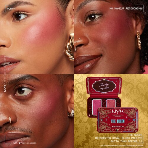 NYX Professional Makeup Bridgerton Royal Blush paleta rdečil odtenek 03 The Queen 2x5 g Slike