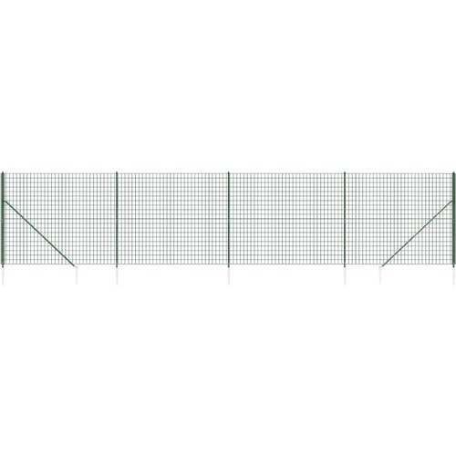VidaXL Mrežna ograja s konicami za postavitev zelena 2x10 m, (20822160) Slike