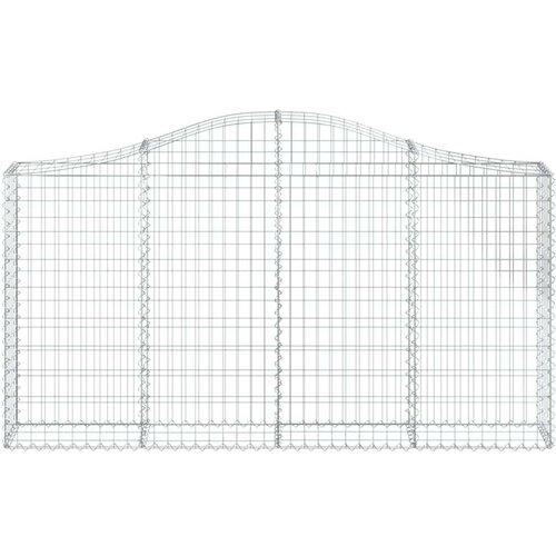  Lučne gabionske ko&amp;scaron;are 12kom 200x30x100/120cm pocinčano željezo Slike
