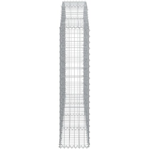  Gabionska ko&amp;scaron;ara s lukom 200x30x120/140 cm pocinčano željezo Slike