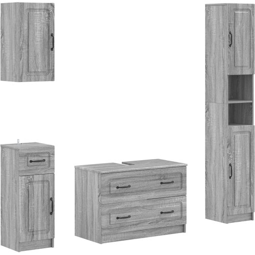  Set kupaonskih ormara od 4 dijela UTRECHT Siva Sonoma Cijene
