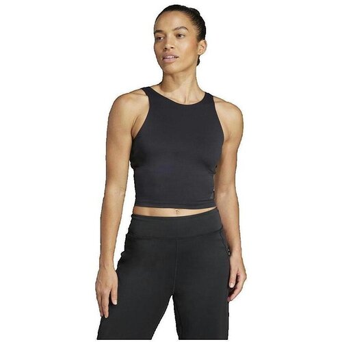 Adidas Majice brez rokavov D&eacute;bardeur Yoga Crop Inner Shelf Bra Črna Cene