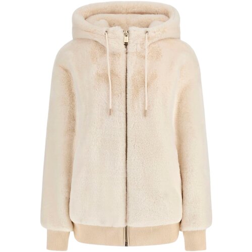 Guess Flis LUCREZIA FAUX FUR LOGO JACKET W5BL66 W3890 Bela Cene