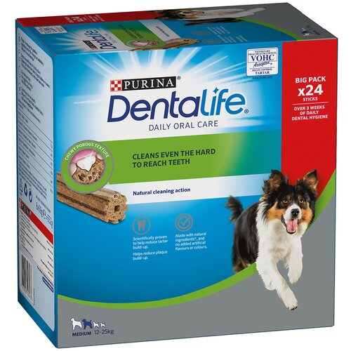 Dentalife Purina prigrizki za dnevno nego zob za srednje velike pse - 24 palčk (8 x 69 g) Cene