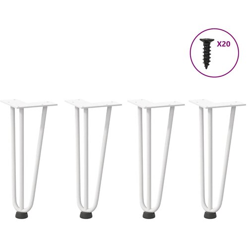  Noge s ukosnicama za stolić za kavu 4 kom. bijele 30 cm, puni čelik Cijene