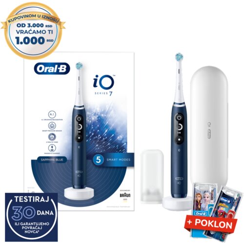 Oral-b Oral B iO7 Električna četkica za zube, Plava/Sapphire Blue Slike