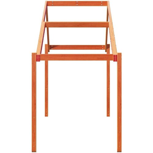 VidaXL krov za dječji krevet vo&amp;scaron;tano smeđi 213x95,5x144,5 cm borovina Slike