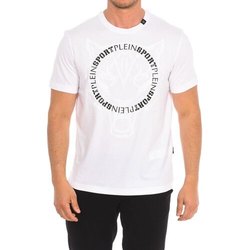 Philipp Plein Sport Majice s kratkimi rokavi TIPS402-01 Bela Cene