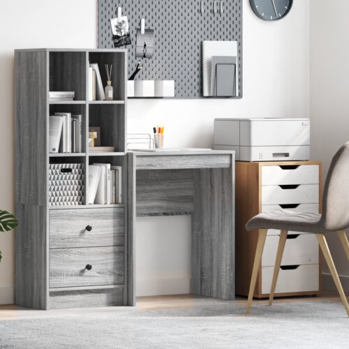 VidaXL Pisaći stol Siva Sonoma Iverica 60 x 40 x 76 cm Pisaći stol Slike