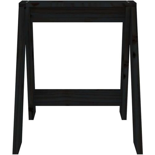 VidaXL Stolci 2 kom crni 40 x 40 x 45 cm od masivne borovine Slike