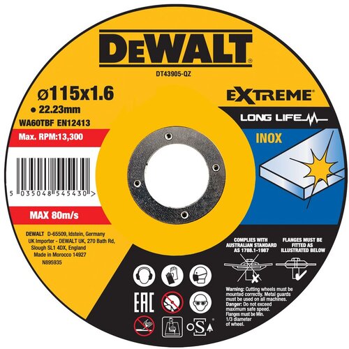 Dewalt PLOŠČ.REZ. ZA INOX 125X3X22,2MM DT43906 Cene