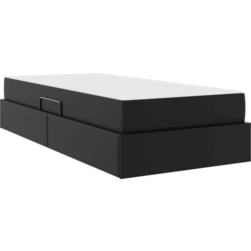  Krevet s madracem i skladi&amp;scaron;tem s madracem 2 pcs Crna Koža Slike