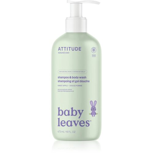 Attitude Baby Leaves Shampoo & Body wash &scaron;ampon in gel za prhanje za otroke Sweet Apple 473 ml Cene