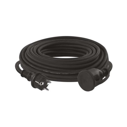 Zunanji podaljšek 25 m / 1 vtičnica / črni / guma-neopren / 250 V / 2,5 mm2 Cene