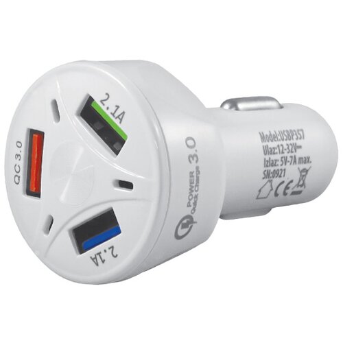 Prosto USB punjač iz upaljača automobila QC3.0+2xUSB USBP357 Slike