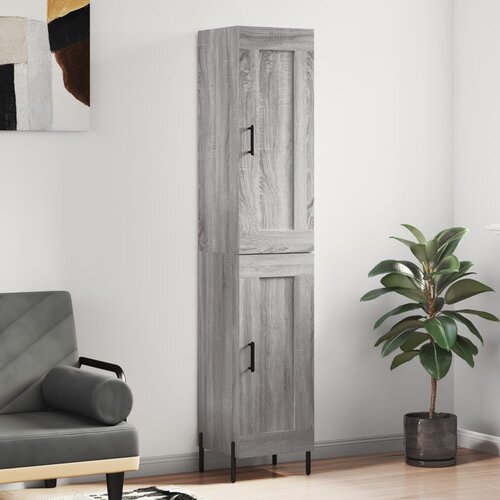 VidaXL Visoka komoda siva sonome 34 5x34x180 cm od konstruiranog drva Slike