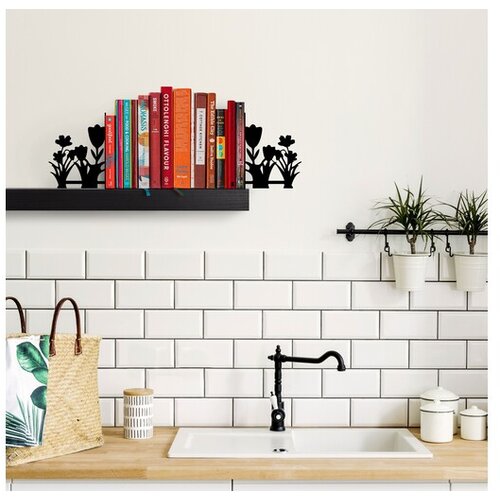WALLXPERT metalni držač za knjige kt-flower Slike