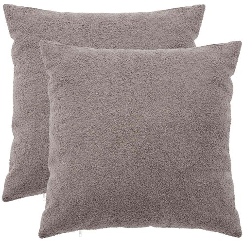  Presvlaka za jastuk 2 pcs HEERLEN Svjetlosiva 55 x 55 cm Boucl&eacute; Cijene