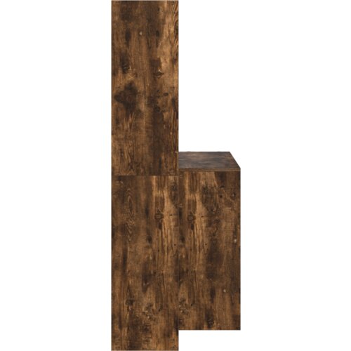 VidaXL Stol Dimljeni hrast 138.5 x 55 x 143 cm Konstruirano drvo Slike