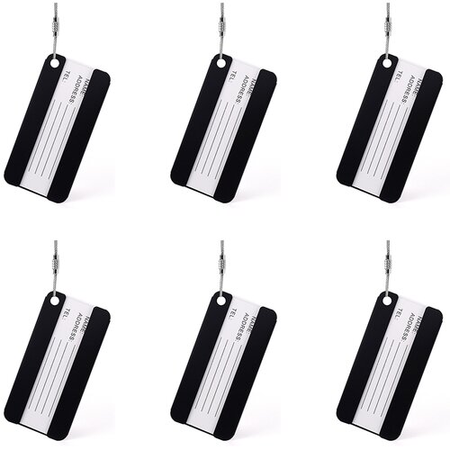 INF Komplet 6 oznak za prtljago Black, (21538318) Cene