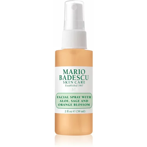 Mario Badescu Facial Spray with Aloe, Sage and Orange Blossom energetska hidratantna magla za lice 59 ml