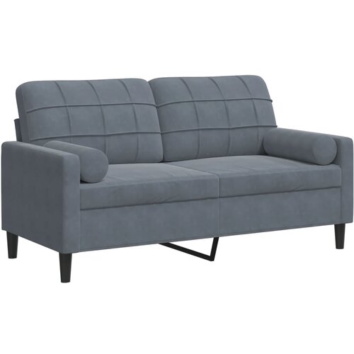 Maison Chic kavč - Sofa - Kanape dvosed z okrasnimi blazinami temno siv 140 cm žamet, (21727584) Cene