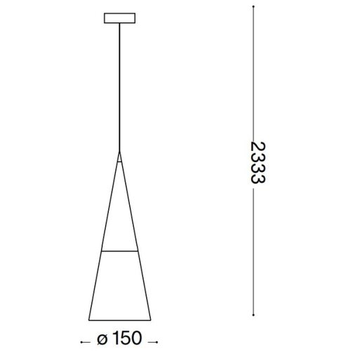 Ideal Lux led luster na sajli cono 1xGU10/7W/230V prečnik 15 cm hrom Slike