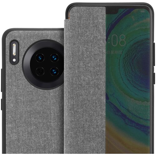 Cadorabo Ohi&scaron;je, združljivo z Huawei MATE 30 v siva - Pametni ovitek v videzu vlaken - Za&scaron;čitni ovitek s funkcijo stojala, (20550511) Cene