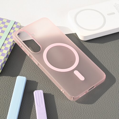 Torbica Magsafe Matte PC za Samsung S931B Galaxy S25 roze Slike