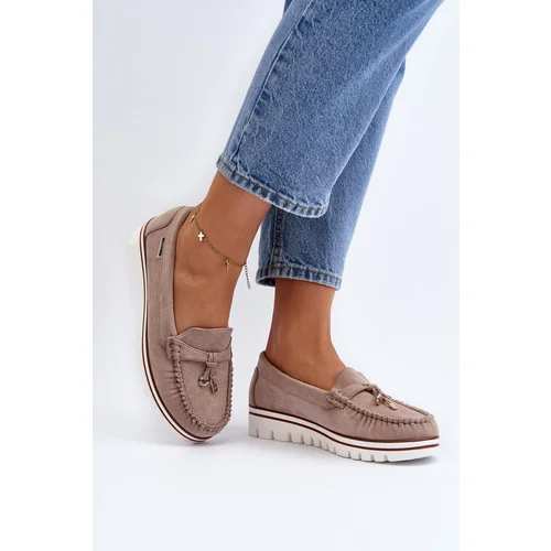 PM1 Women's Platform Loafers Beige Railav