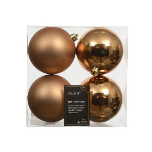  Novogodišnja dekoracija - hanging bauble set mix 4pcs 10cm 022821 - brandy - kmg ( 044434 ) Cene