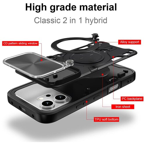 Techsuit CamGuard Pro maska za Honor 600 / 600 Pro - crna Slike