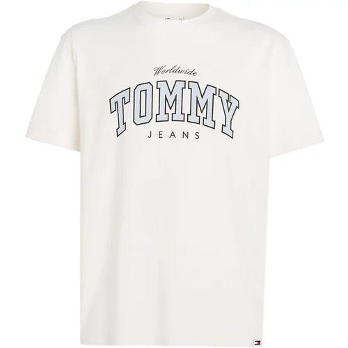 Tommy Jeans Majica 'Varsity' svetlo modra / črna / bela