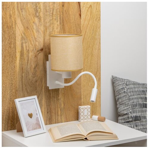  Brilagi - LED zidna lampa NUBILA 1xE27/25W/230V +LED/3W bela/svetlo braon Cene