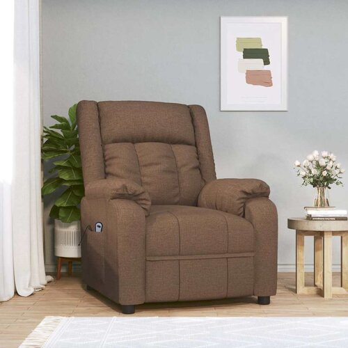  Električni naslonjač od tkanine smeđi Cijene
