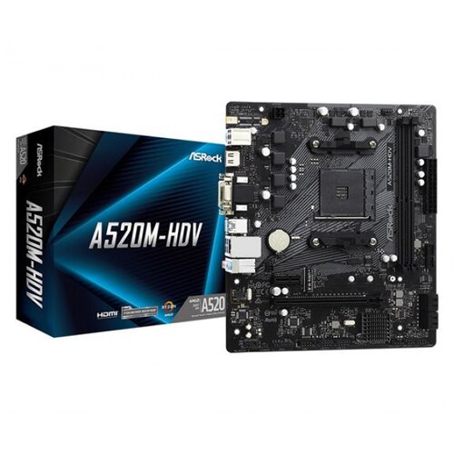 AsRock MB A520-HDV, AM42xDDR4, 4xSATA, M.2, RAIDVGA, HDMI, Micro ATX Cijene