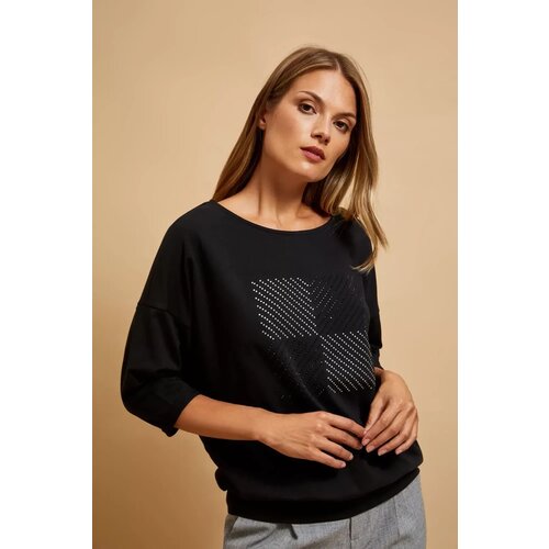 Marisse Black 3/4 Sleeve Sweatshirt Slike