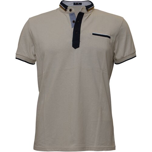 F * * K moška polo majica ruski ovratnik bež Cene