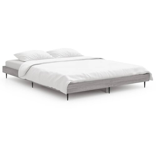 Maison Chic Posteljni okvir - Dvoposteljna postelja - Zakonska postelja siva sonoma 140x190 cm inženirski les-J15210, (21774347) Slike